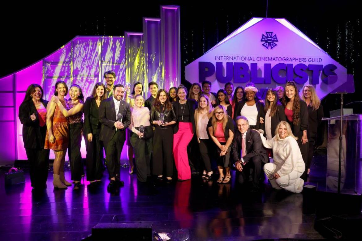 The ICG Publicists at Warner Bros., recipients of the Maxwell Weinberg Award for Outstanding Motion Picture Publicity Campaign for their work on Barbie. Photo by Trae Patton. 