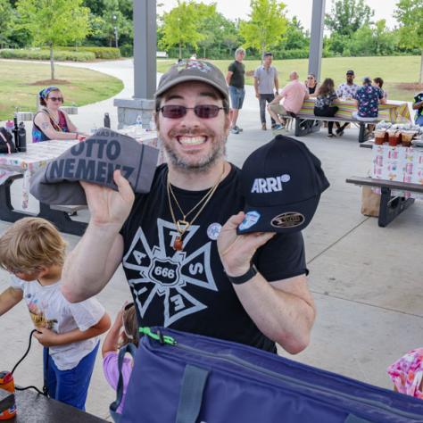 Man posing with swag. 