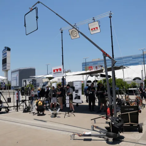 Outdoor view of equipment at expo. 