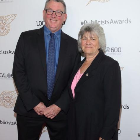  ICG Publicists Awards - Arrivals. Tim Menke, Chair, and Sheryl Main, Co-Chair. Photo credit: Craig Mathews (Instagram: @mathewimaging)