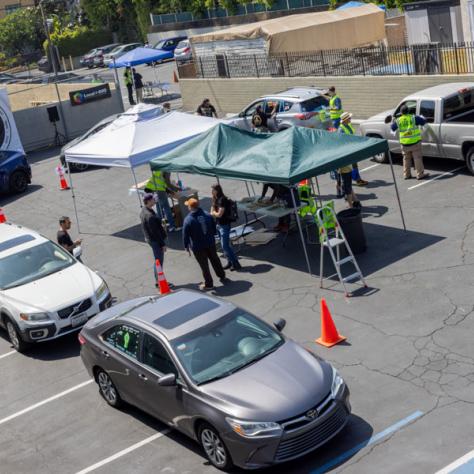 Arial view of outside of event. 