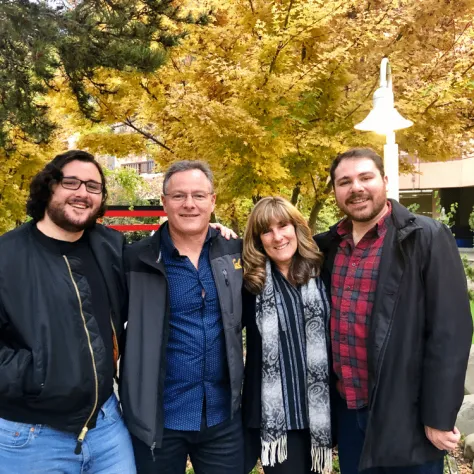 Director of Photography Christian LaFountaine and family, 1st AC Trevor, Shelley, and 2nd AC Craig