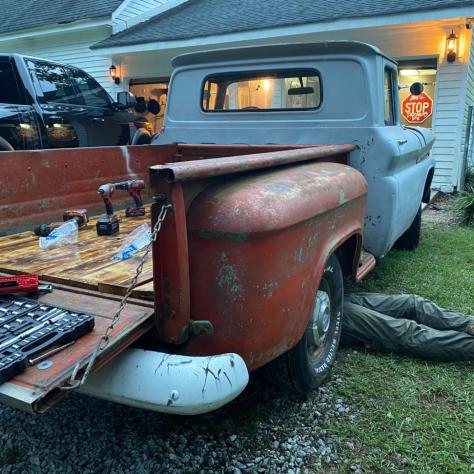 Another DIY project – close to my heart. I replaced the wiring harness, fuel pump, distributor, spark plugs and, with the help of my IATSE Local 479 Grip-brother, Jackson Parker, the bed floor of my ‘63 Chevy Stepside.