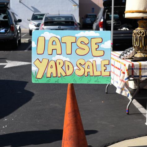 IATSE Yard Sale Sign