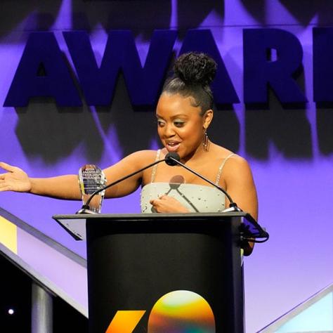 ICG PUBLICISTS AWARDS - Pictured: Quinta Brunson, Television Showperson of the Year at the Beverly Hilton on March 10, 2023 - (Photo by: Evans Vestal Ward)