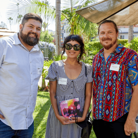 Eric M. Hurt (R) with ECA guests.