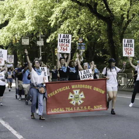 People marching in a parade.