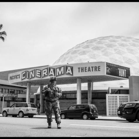 Outside view of theater. 