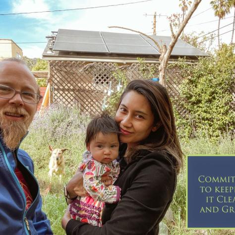 Still Photographer Lara Solanki, husband Spencer Brennan, daughter Reikha Violet.