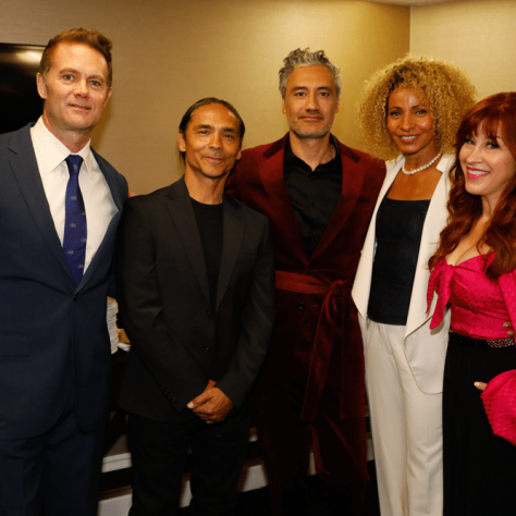 59th Annual ICG Publicists Awards -- Pictured: (l-r) Presenters Garret Dillahunt, Zahn McClarnon, Television Showperson of the Year Taika Waititi, Presenters Michelle Hurd, Lisa Ann Walter -- (Photo by: Trae Patton)