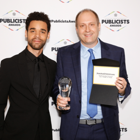 59th Annual ICG Publicists Awards -- Pictured: (l-r) Presenter David Alvarez, Publicist of the Year Award recipient Marshall Weinbaum -- (Photo by: Trae Patton)