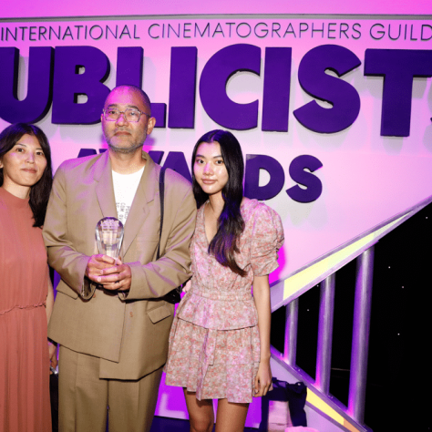 59th Annual ICG Publicists Awards -- Pictured: Atsushi Nishijima, recipient of the Excellence in Unit Still Photography Award, Television, with his family -- (Photo by: Trae Patton)