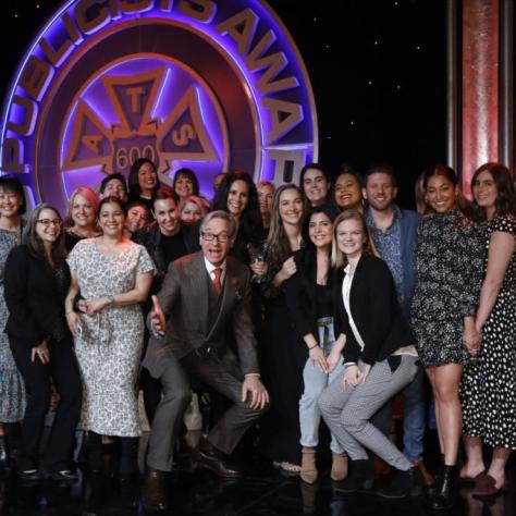 The Union Publicists that worked on the Publicity Campaign on behalf of "Joker," Warner Bros. Pictures, with presenter Paul Feig (center)