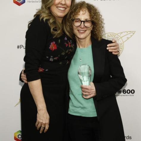 Presenter Leslee Dart with Rachel Aberly, Publicist of the Year